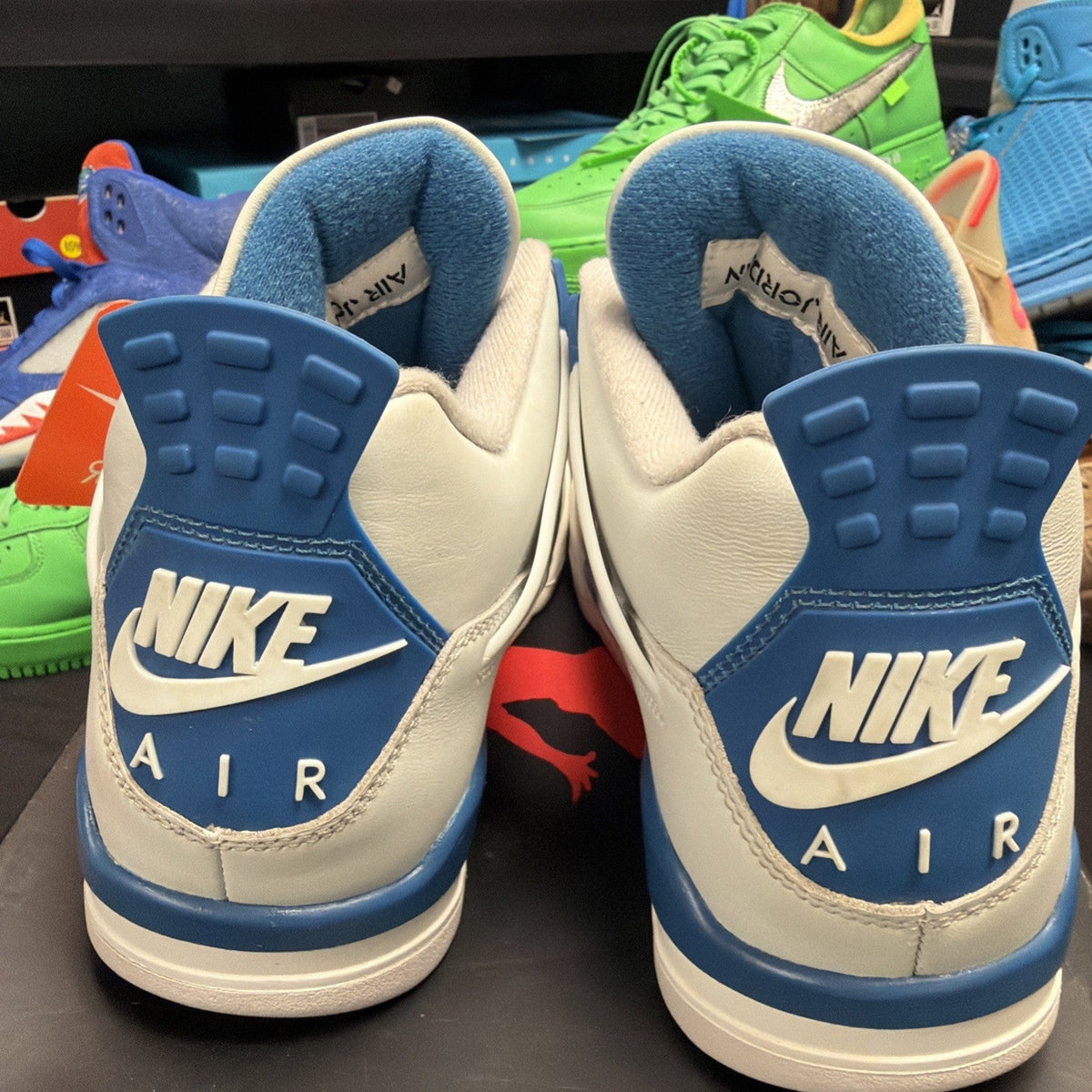 "Military Blue / Industrial Blue" (Men's) Air Jordan 4 Retro (2024) Size 8 (207) - product image from the listing.