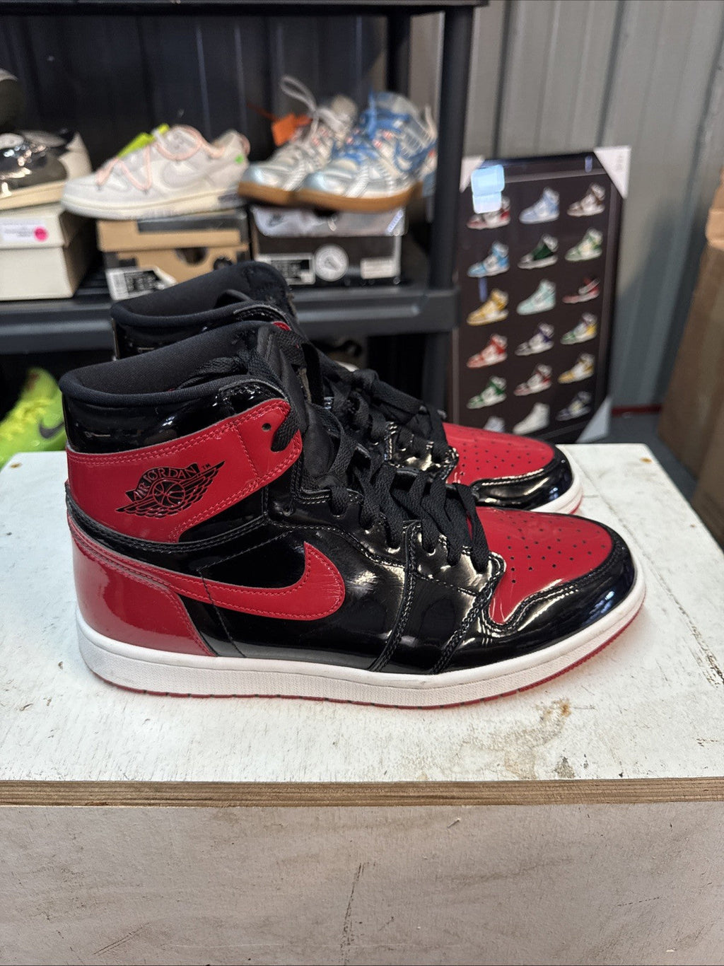 Jordan 1 Retro OG High Patent Bred | Replacement Box - Size 11 - product image from the listing.