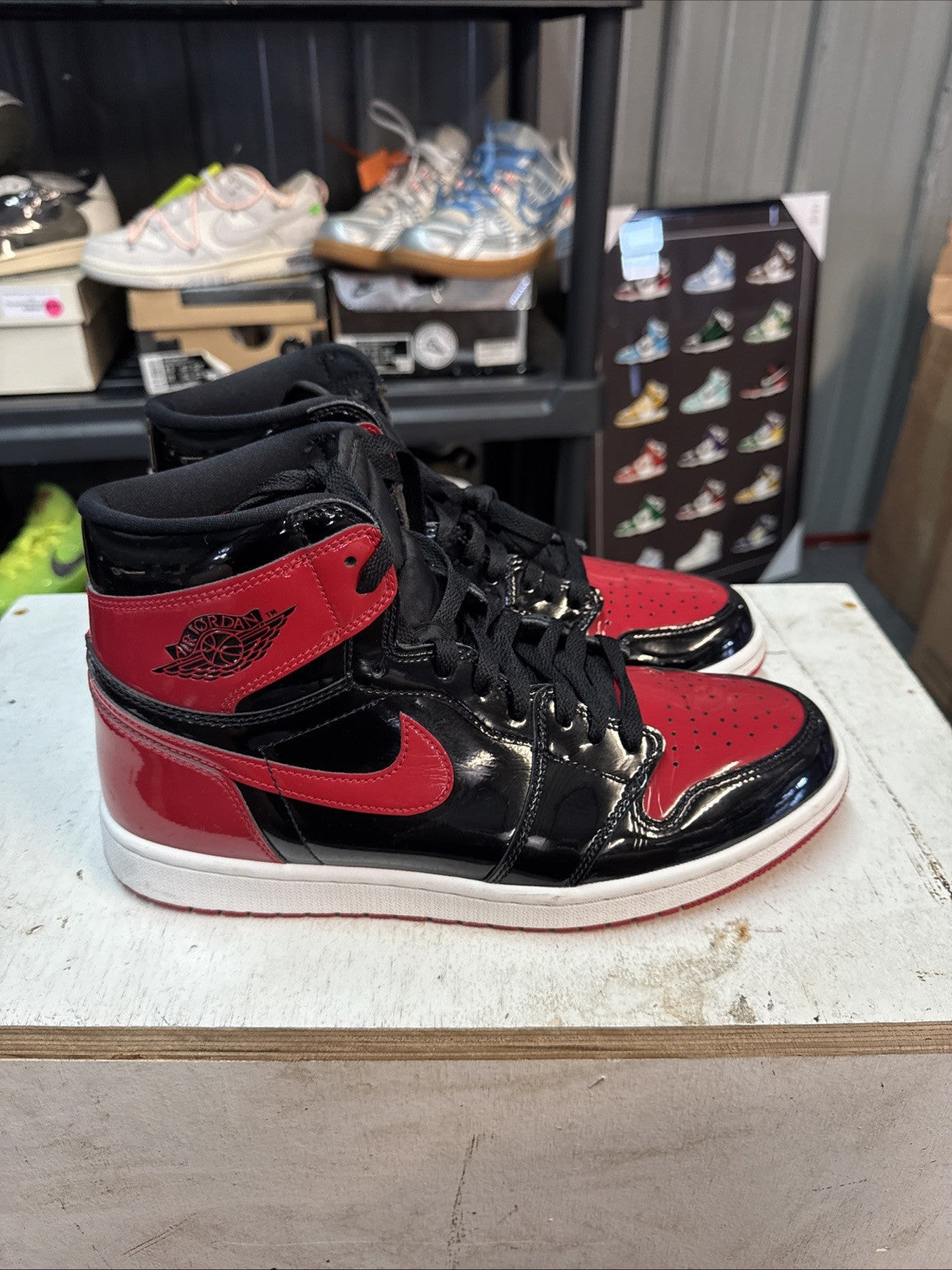 Jordan 1 Retro OG High Patent Bred | Replacement Box - Size 11 - product image from the listing.