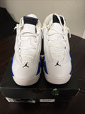 Women's Jordan 14 Retro White Hyper Royal (GS) Childrens 5Y 6.5 W/OG BOX EUC - product image from the listing.