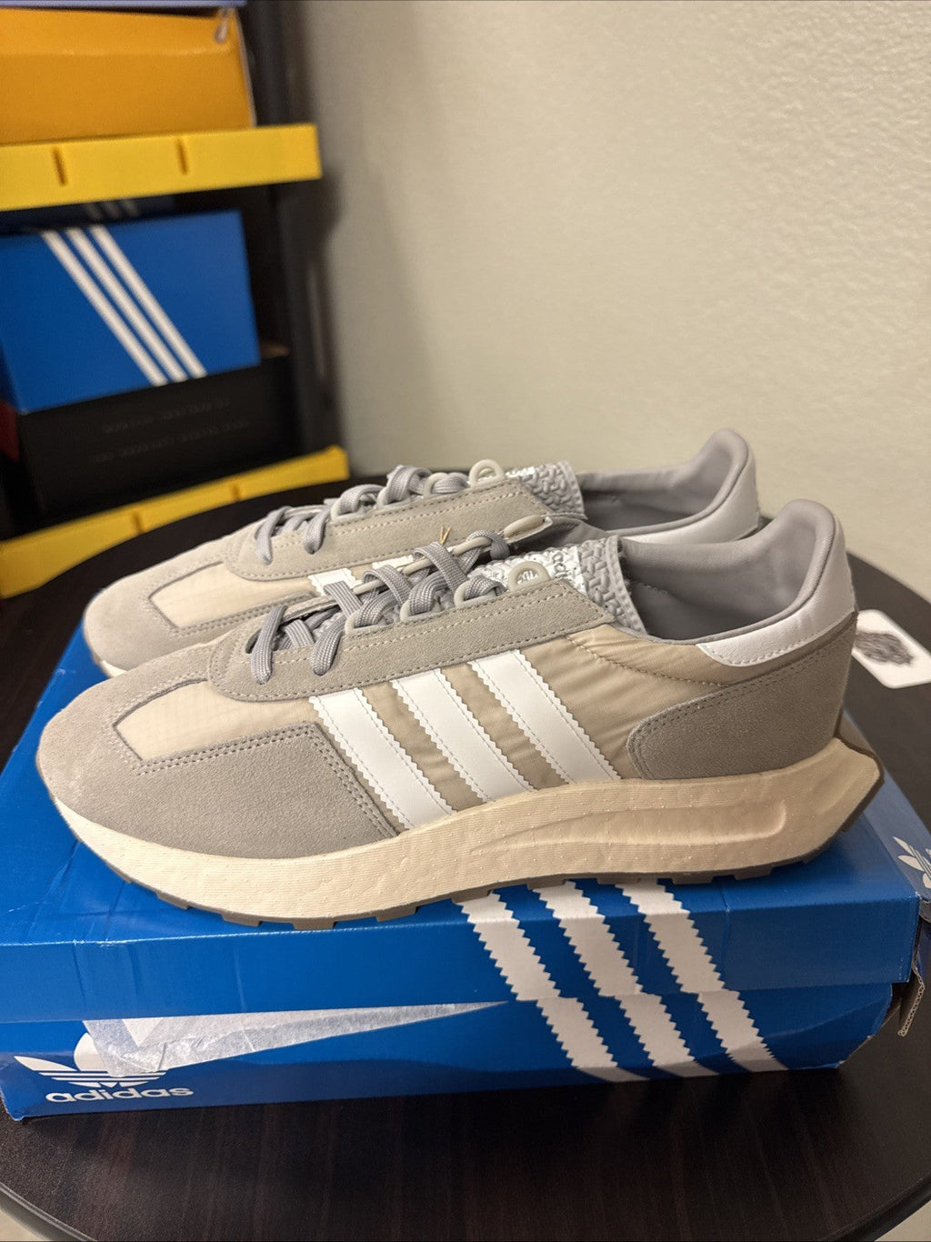 Size 11 - Adidas Originals Retropy E5 Shoes for Running Gray Q47101 Unisex Size - product image from the listing.