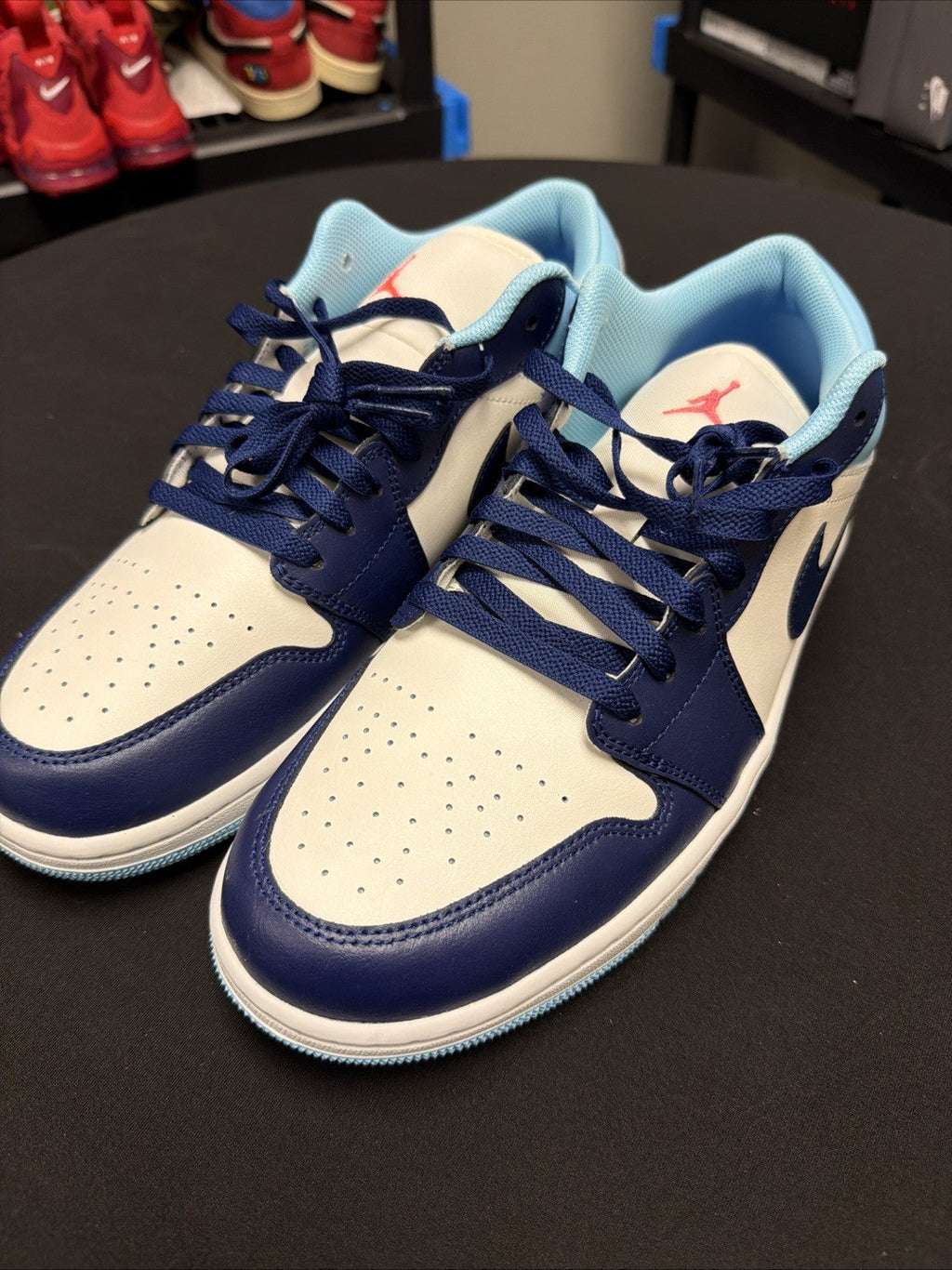 Men's Air Jordan 1 Low Blue Sail Chill size 10 - product image from the listing.