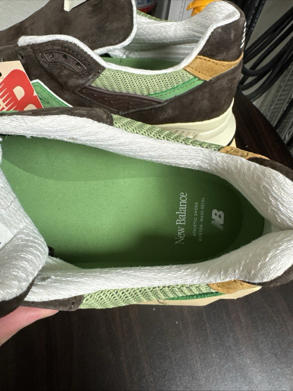 U998BG - New Balance 998 Made in USA x Teddy Santis Low Brown Green - product image from the listing.