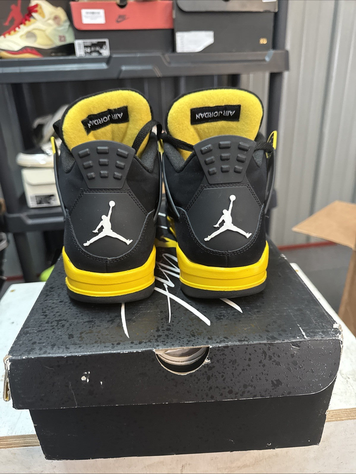 Jordan 4 Retro Mid Thunder | Worn Once - Size 10 - product image from the listing.