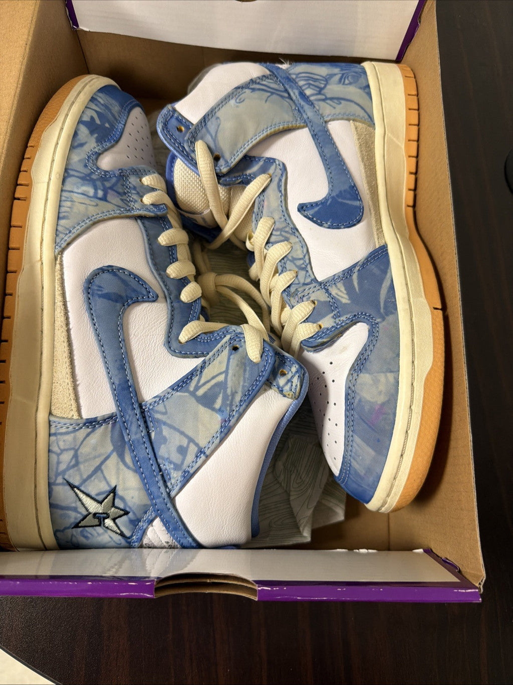 Nike Carpet Company x Dunk SB High Blue - Size 9 - product image from the listing.