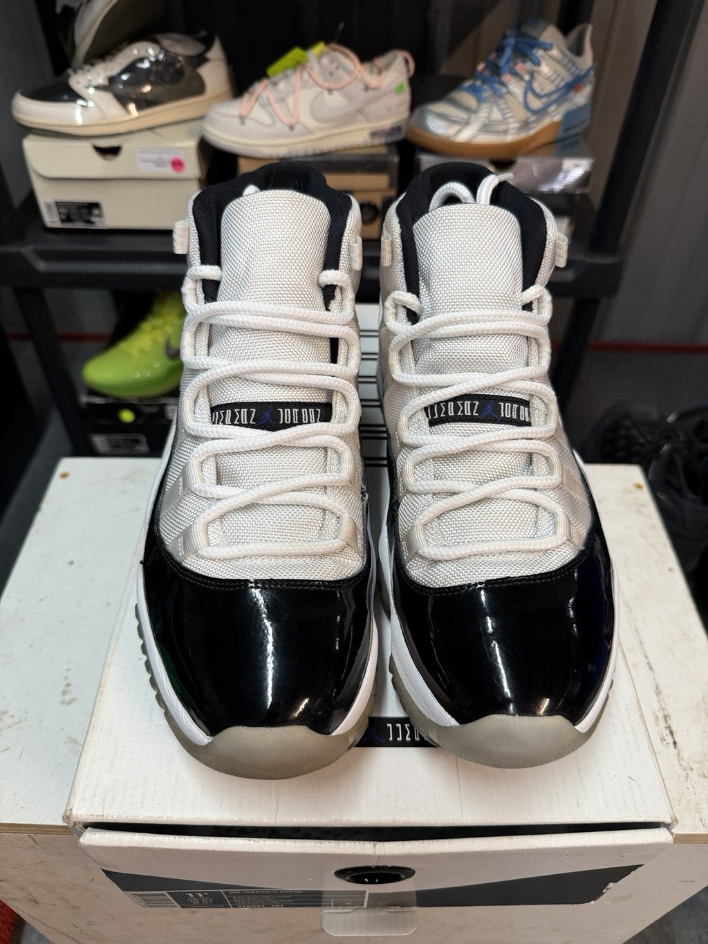 Concord 2011 White Black Size 11.5 Sneakers - Nike Air Jordan 11 Retro 378037-107 - product image from the listing.