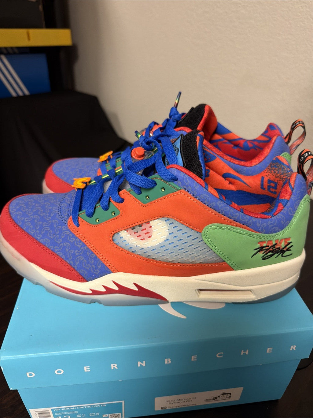 Doernbecher size 12 Wore A Couple Times - Air Jordan 5 Retro Low - product image from the listing.