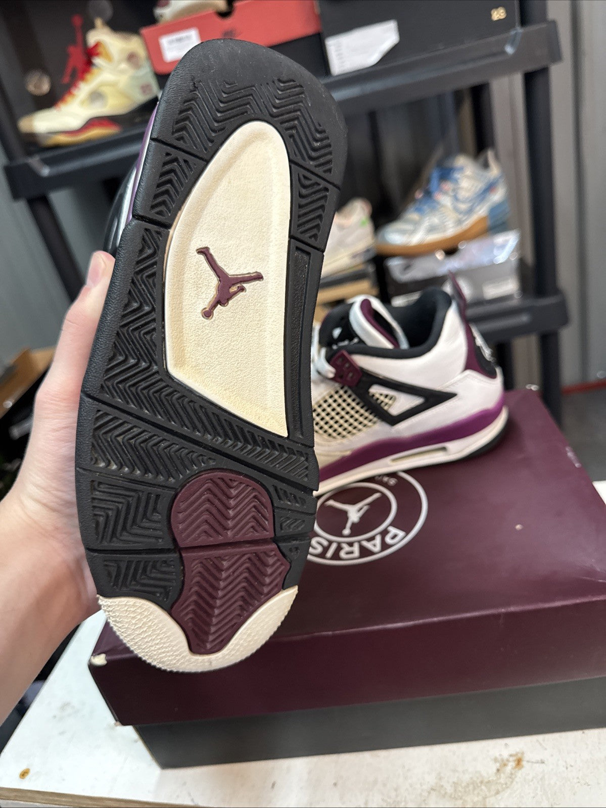 Jordan Paris Saint-Germain x Air Jordan Kids 4 Retro GS - Size 6.5Y - product image from the listing.