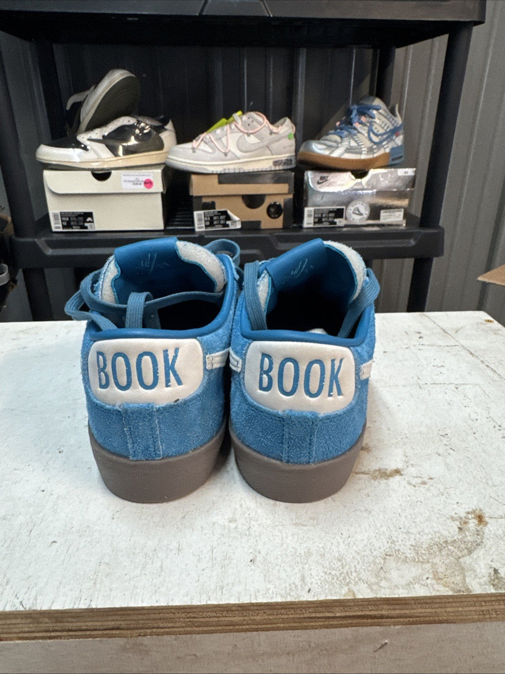 "Chevy" Size 7.5 - Nike Blazer Low Devin Booker | Comes With Replacement Box - product image from the listing.