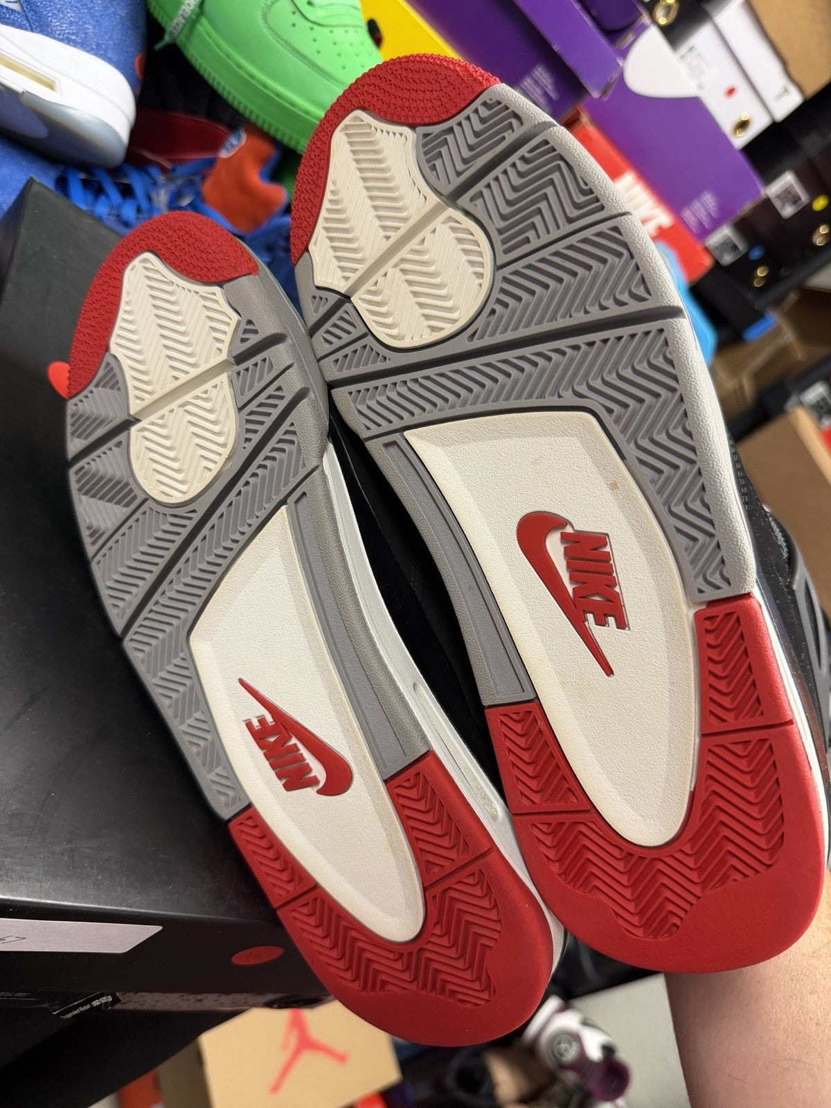 Men's Air Jordan 4 Bred 2019 White/Black Sneakers (245) - product image from the listing.