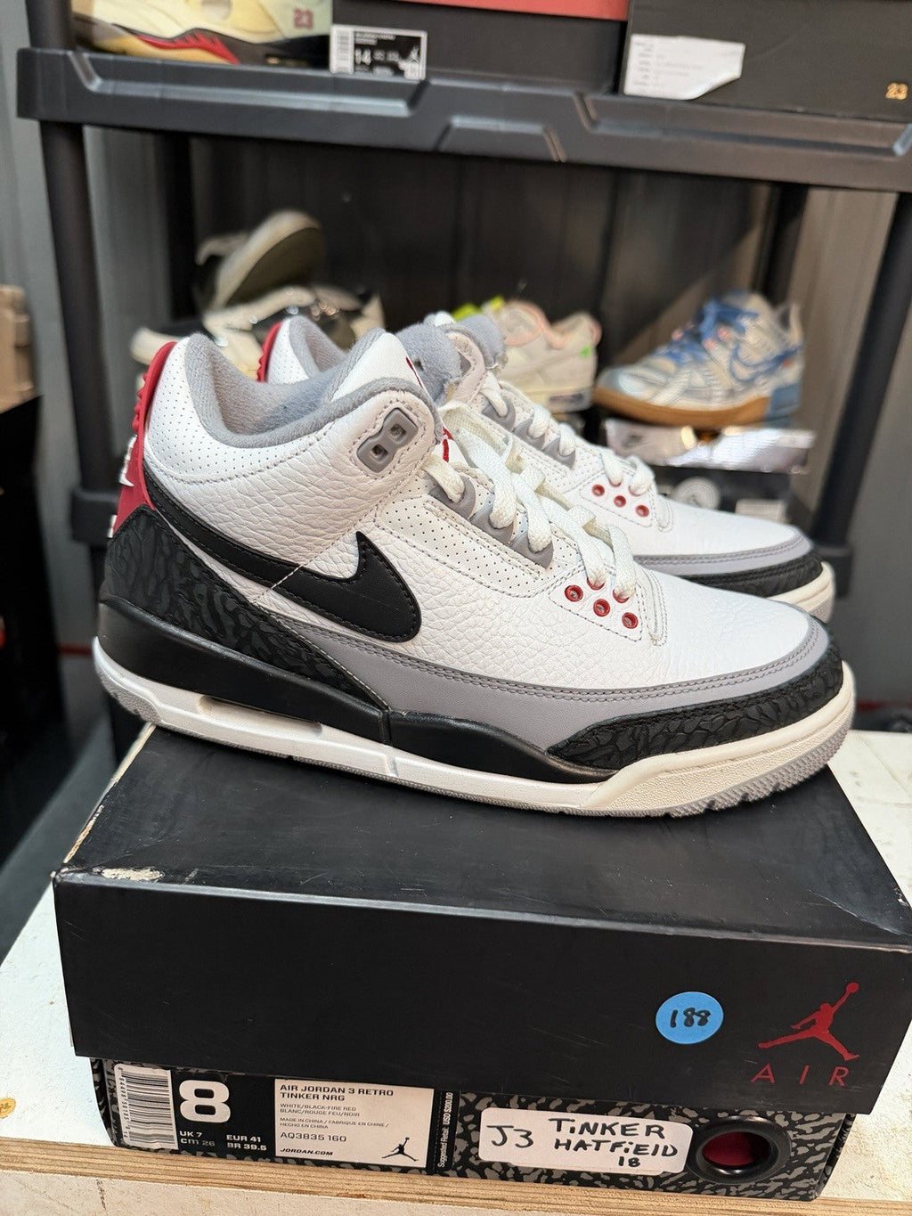 Jordan 3 Retro NRG Tinker 2018 - Size 8 - product image from the listing.