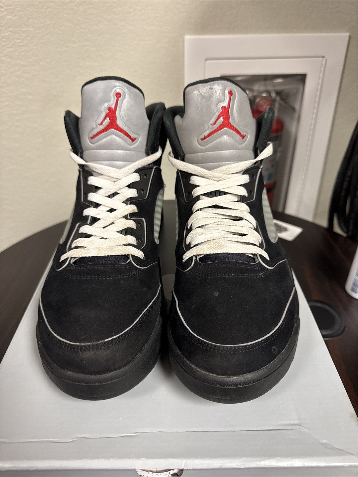 Black Metallic Reimagined Size 12 - Air Jordan 5 - product image from the listing.