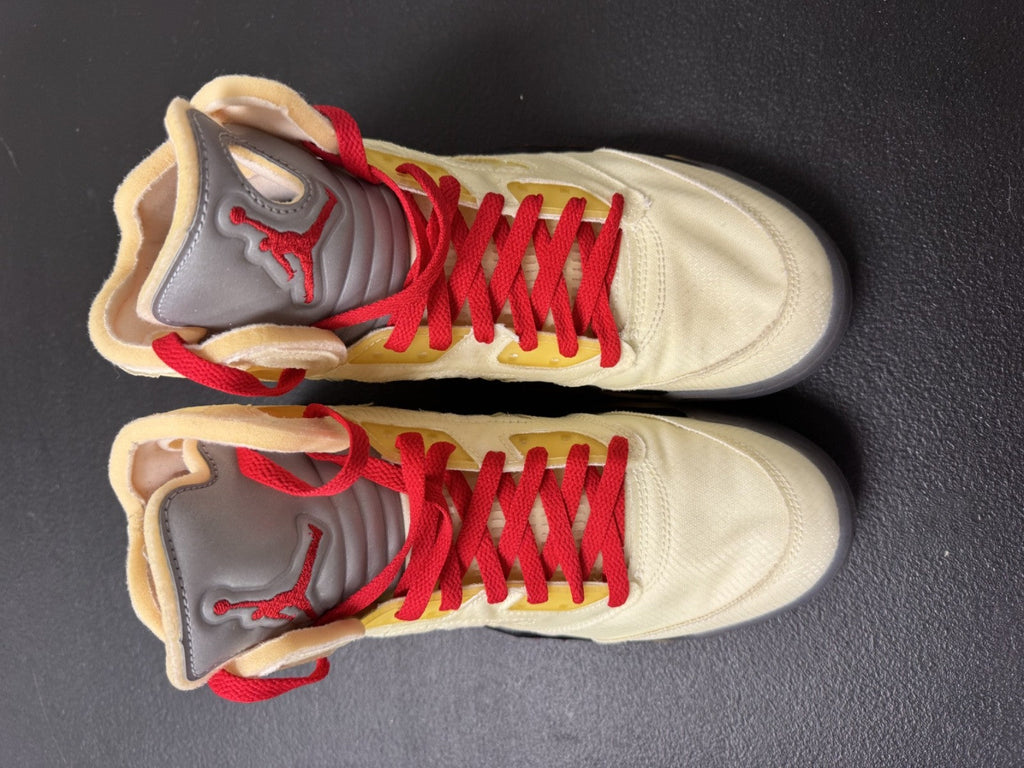 "Off-White Sail" Nike Air Jordan 5 Retro (Size 10) *Clean w/ OG Box* DH8565-100 - product image from the listing.