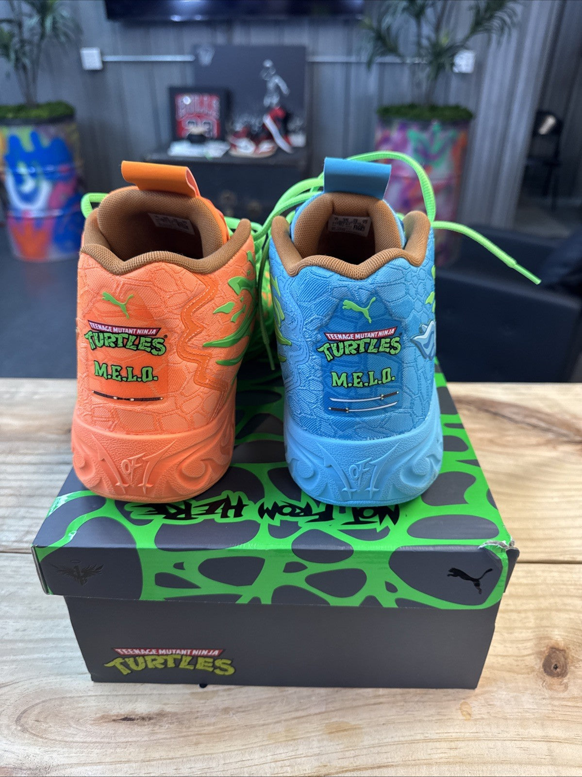 Puma Lamelo Ball MB 04 TMNT Leonardo & Michelangelo | Wore Once - SIZE 14 - product image from the listing.