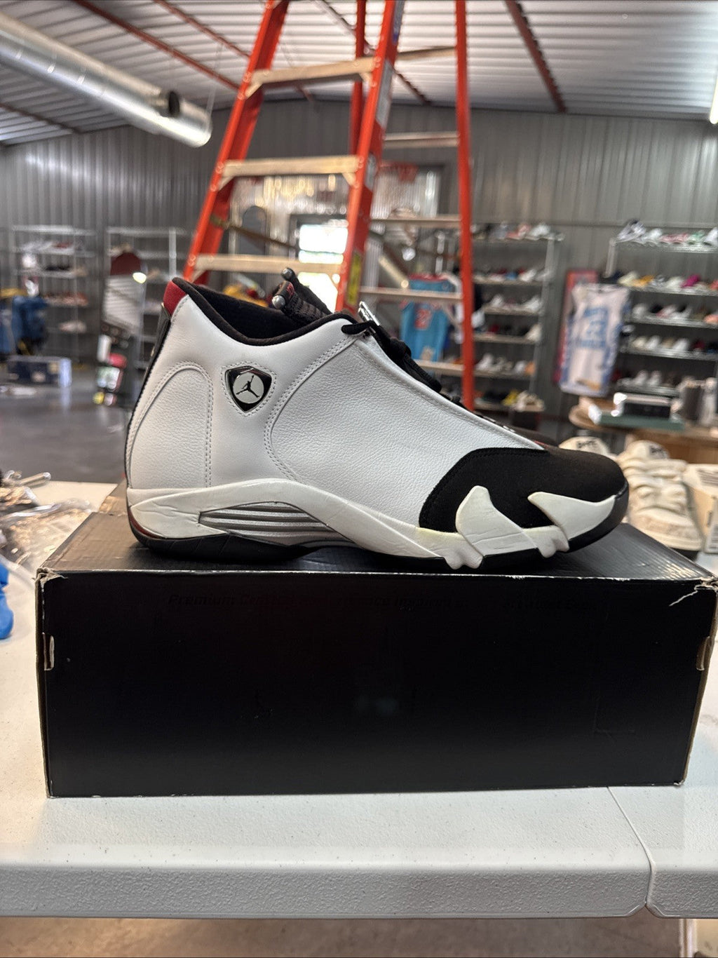 Air Jordan 14 Retro 2014 Black Toe | Wore Once - Size 12 - product image from the listing.