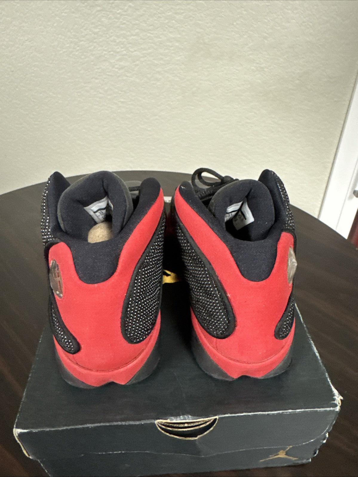 "Bred" NIKE Air Jordan 13 Retro GS 2017 BLACK/ TRUE RED 414574-004 Youth 5y - product image from the listing.
