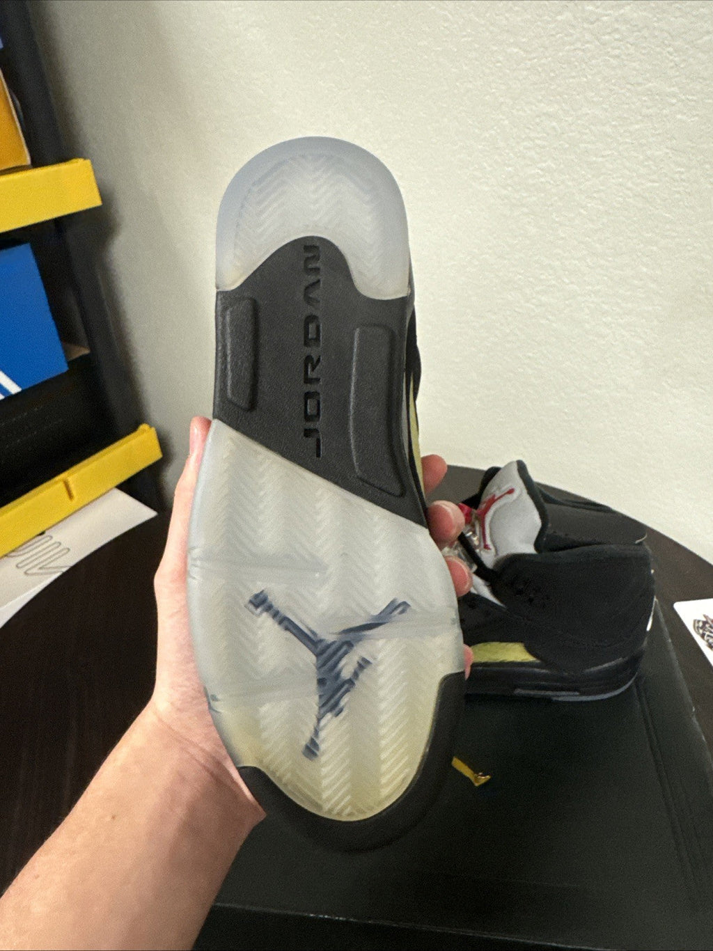 2016 jordan black metallic 5 size 5y - product image from the listing.