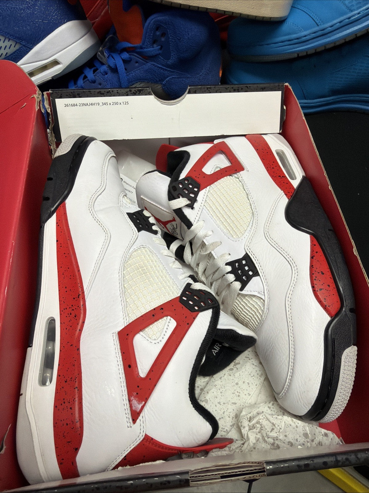 Jordan 4 Retro Mid Red Cement - Size 11 - product image from the listing.