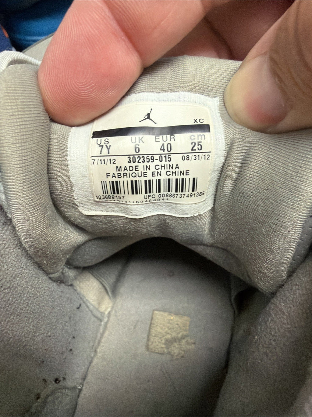 "Cool Grey" Size 7Y - Nike Air Jordan 9 Retro GS Shoes 302359-015 Ships Fast! - product image from the listing.