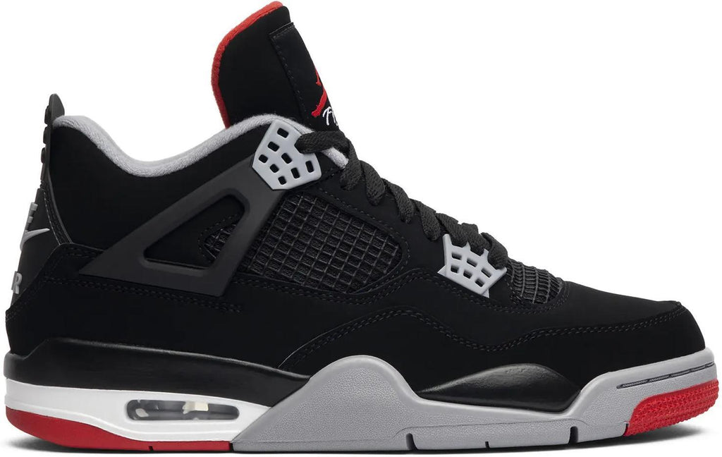 Men's Air Jordan 4 Bred 2019 White/Black Sneakers (245) - product image from the listing.
