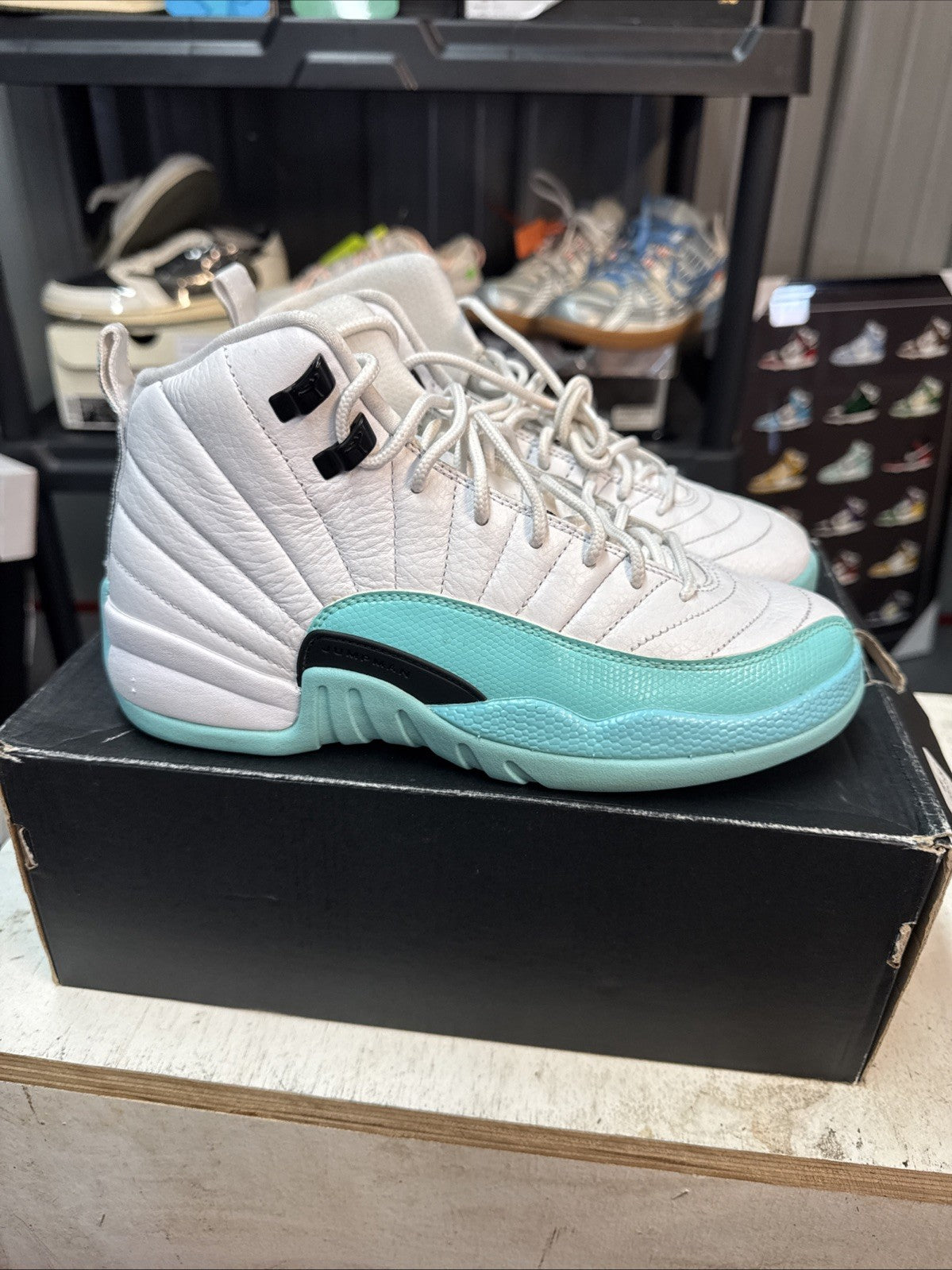 "Light Aqua" Size 6.5Y - Air Jordan 12 GS - product image from the listing.