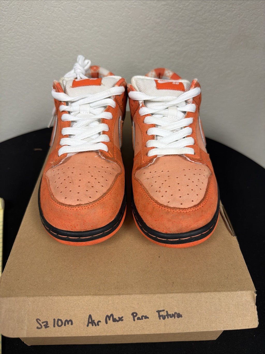 PREOWNED Nike SB Dunk Low Orange Lobster Size 10 - product image from the listing.