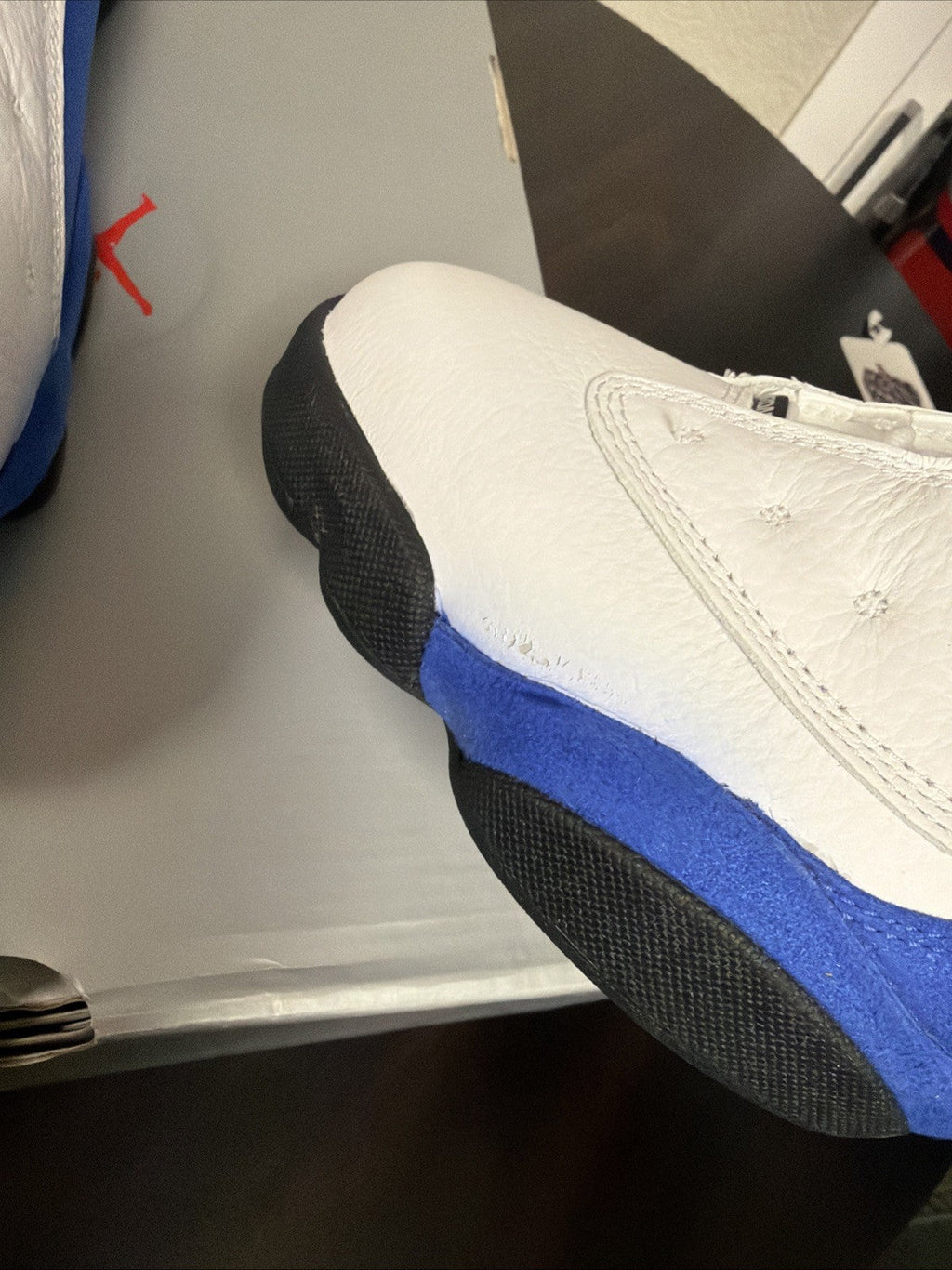 Hyper Royal White Blue Size 10.5 with box - Air Jordan 13 Retro - product image from the listing.