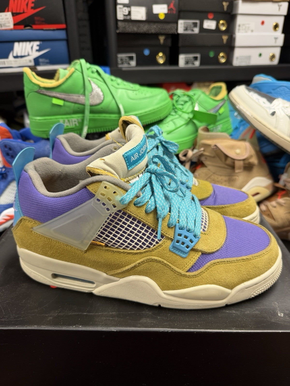 Union Desert Moss Size 10.5 - Nike Air Jordan 4 Retro DJ5718-300 - product image from the listing.