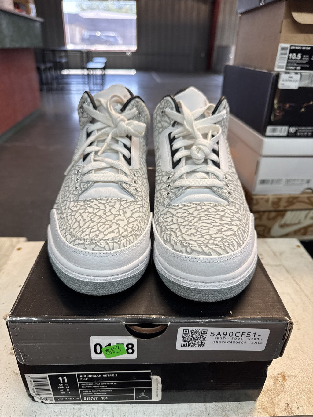 Nike Air Jordan 3 III Flip White Cement Elephant Print 2007 - Size 11 - product image from the listing.
