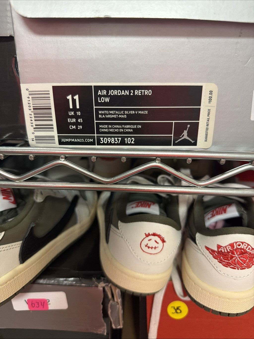 2005 Nike Air Jordan 2 Retro Low "White Varsity Maize" Size 11 - product image from the listing.