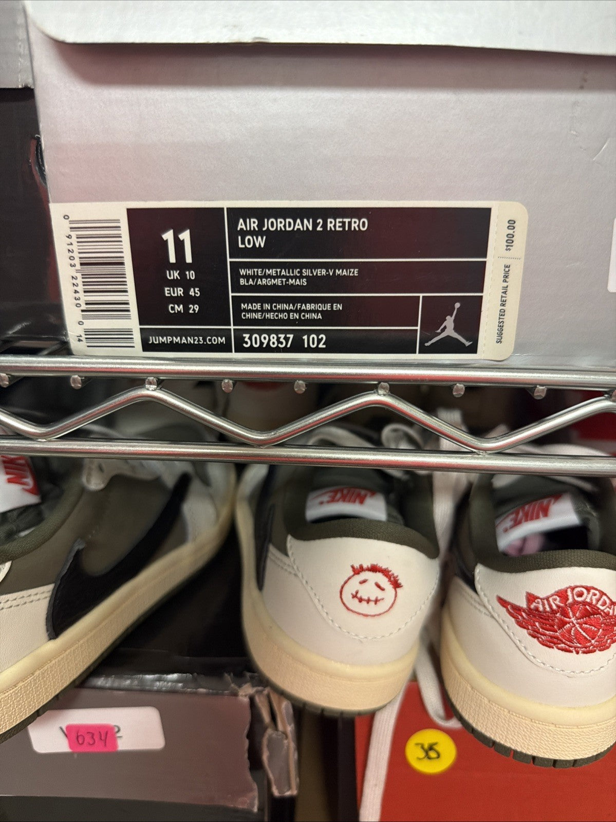 2005 Nike Air Jordan 2 Retro Low "White Varsity Maize" Size 11 - product image from the listing.