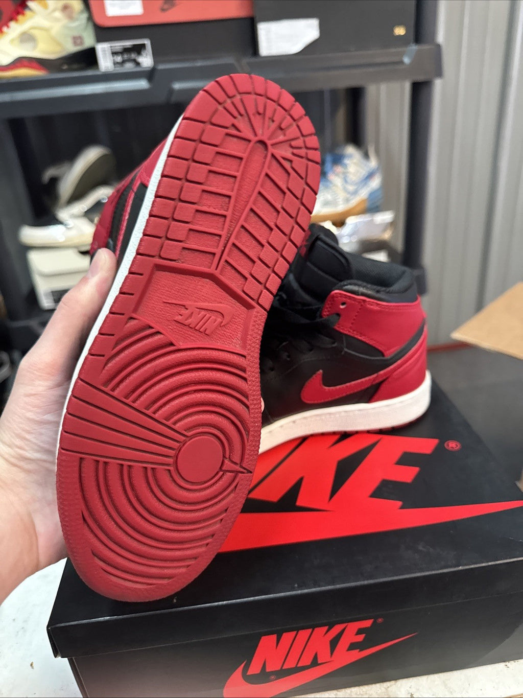 Nike Air Jordan Retro 1 Bred (2013) (GS) - Size 5Y - product image from the listing.