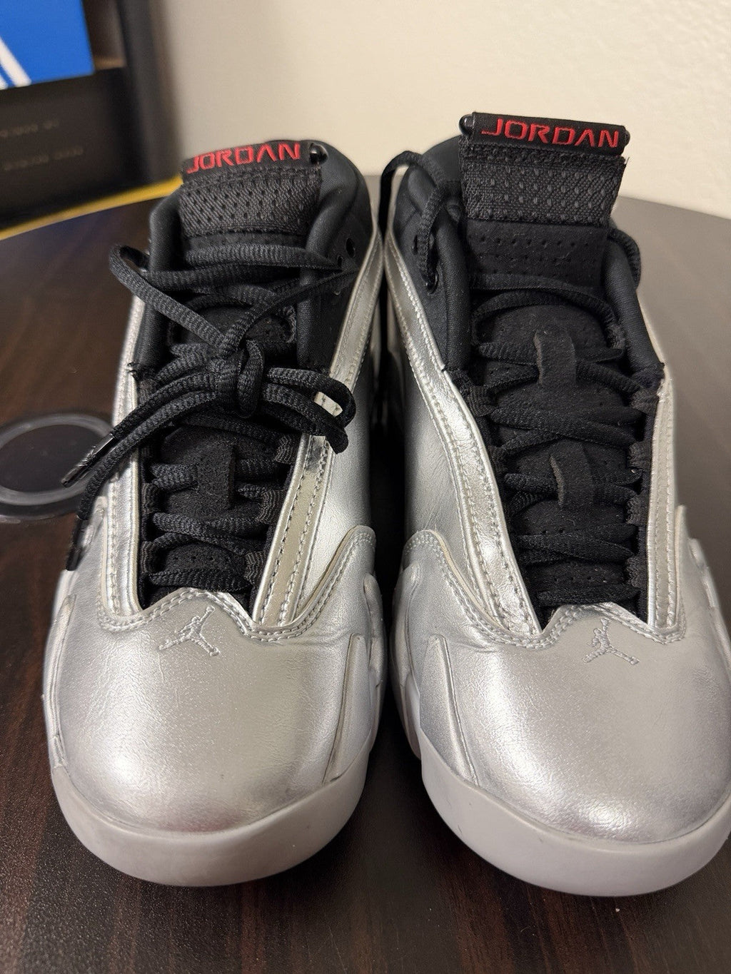 Air Jordan 14 Retro Low Metallic Silver W - Size 8 - product image from the listing.