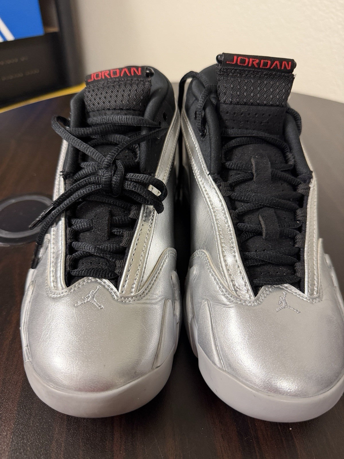 Air Jordan 14 Retro Low Metallic Silver W - Size 8 - product image from the listing.