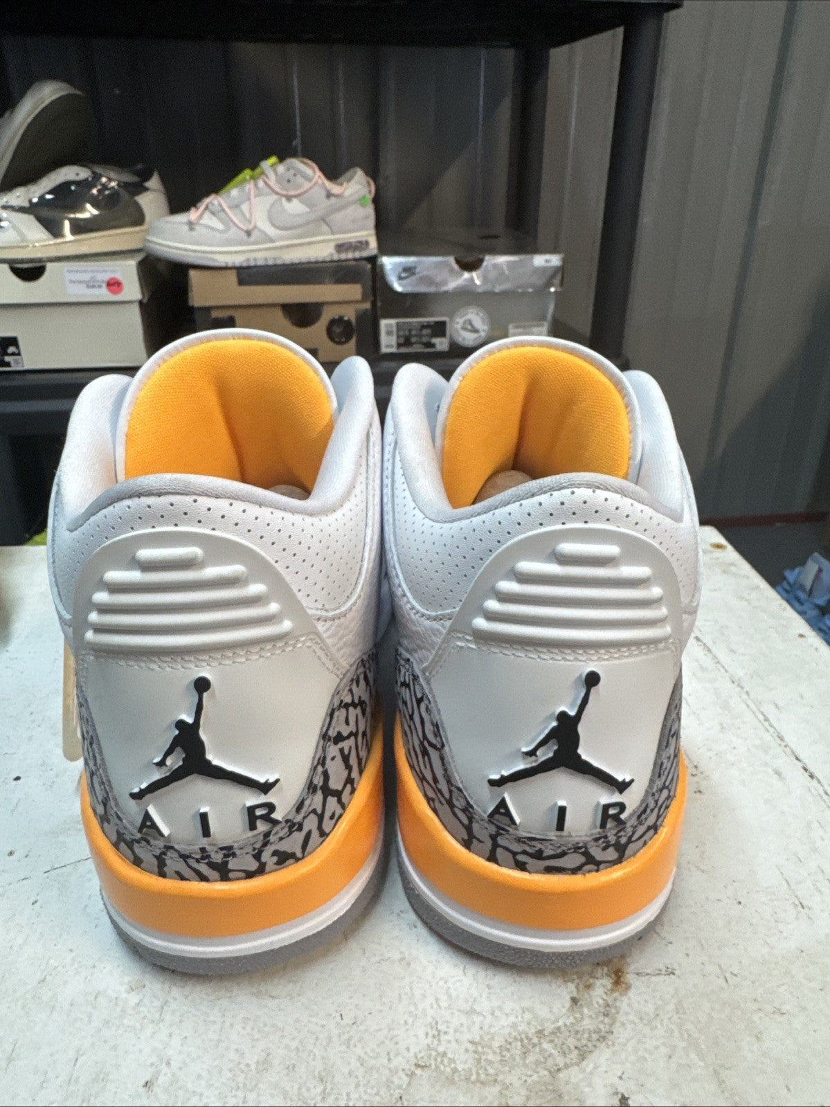 Air Jordan 3 Retro Laser Orange | Replacement Box - Size 7.5W - product image from the listing.