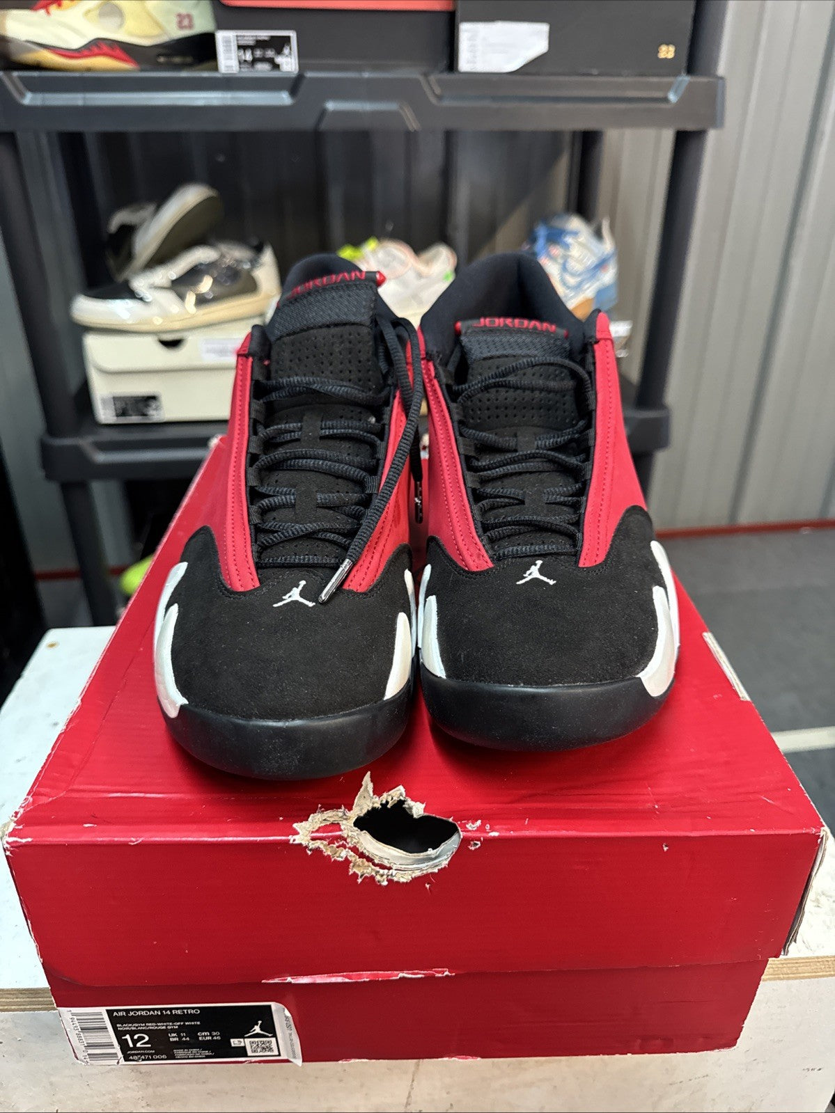 Air Jordan 14 Retro Gym, Red Black Off-White | Worn Once - Size 12 - product image from the listing.