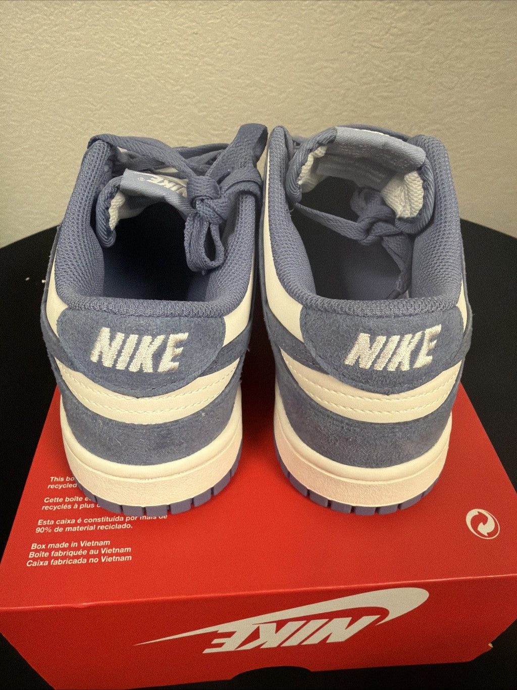 Nike Dunk Low Mini Swoosh - World Indigo W - Size 8.5 - product image from the listing.