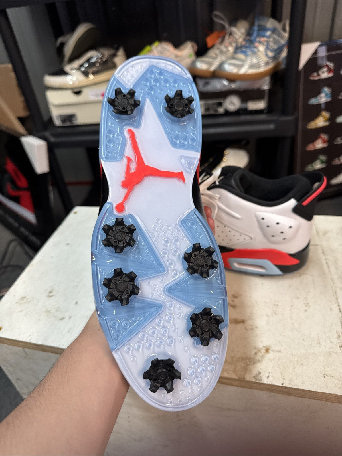 Air Jordan 6 Retro Golf Low White Infrared | Replacement Box - Size 12 - product image from the listing.