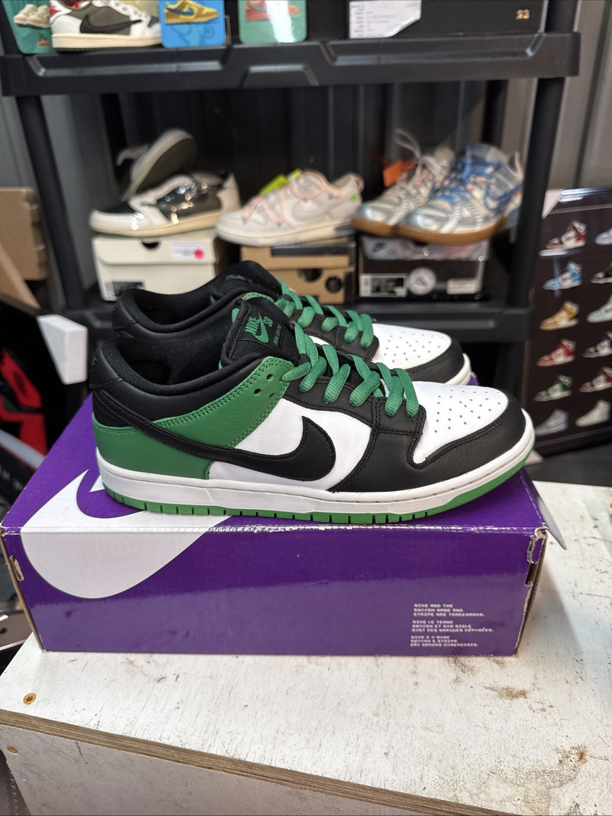 Size 8 - Nike Dunk Pro SB Low Classic Green for Men - product image from the listing.