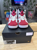Nike Kids Jordan 6 Retro White Carmine Black - Size 7y - product image from the listing.