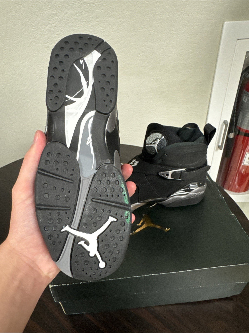 Nike Air Jordan 8 Retro BG Chrome 2015 - Size 5Y - product image from the listing.