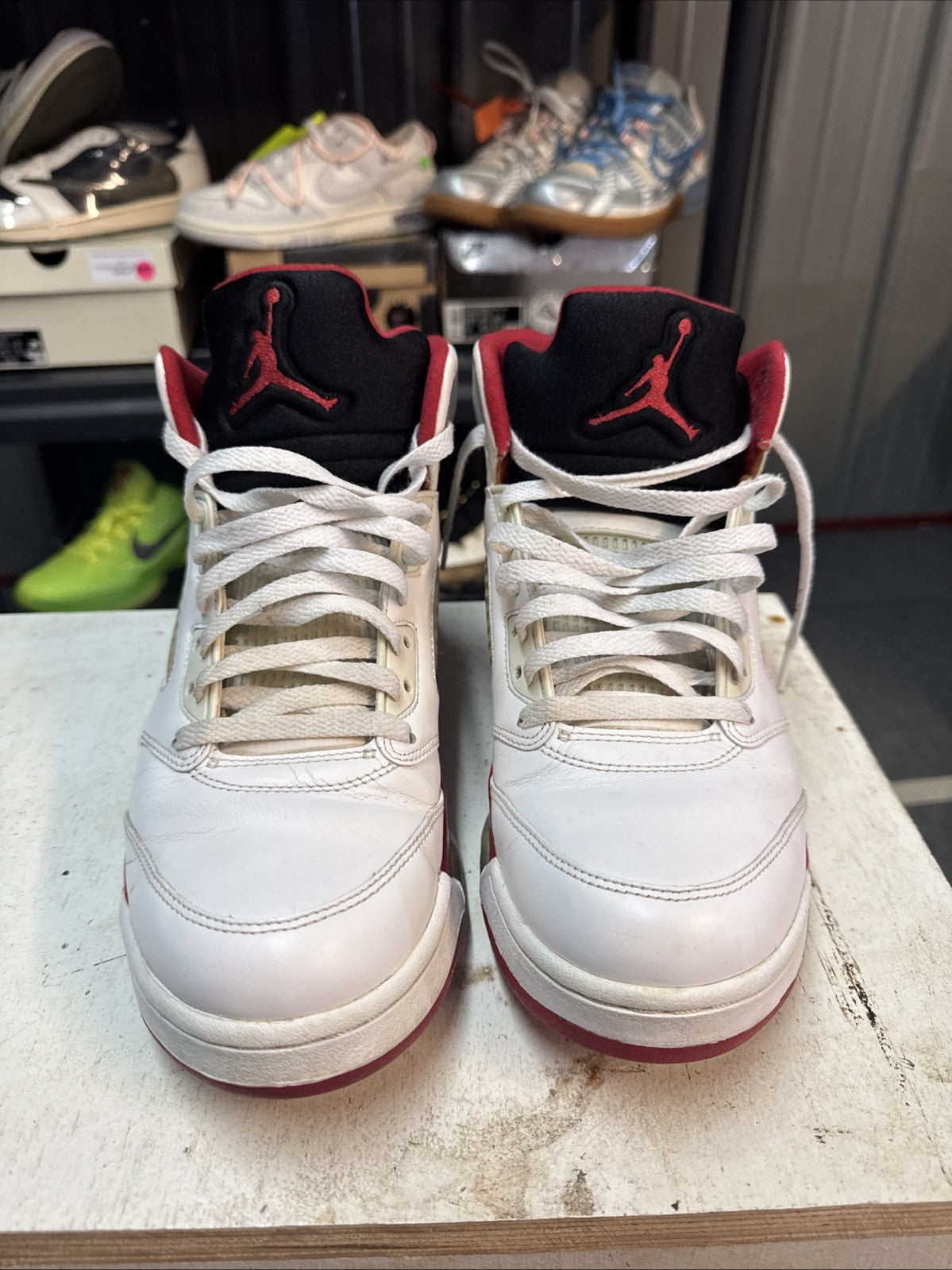 2025 Nike Air Jordan 5 Retro Fire Red Size 10.5 | Replacement Box - product image from the listing.