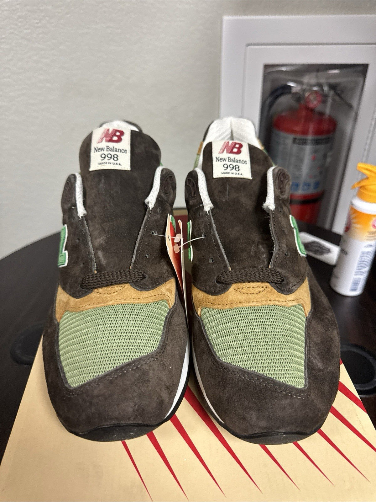 U998BG - New Balance 998 Made in USA x Teddy Santis Low Brown Green - product image from the listing.