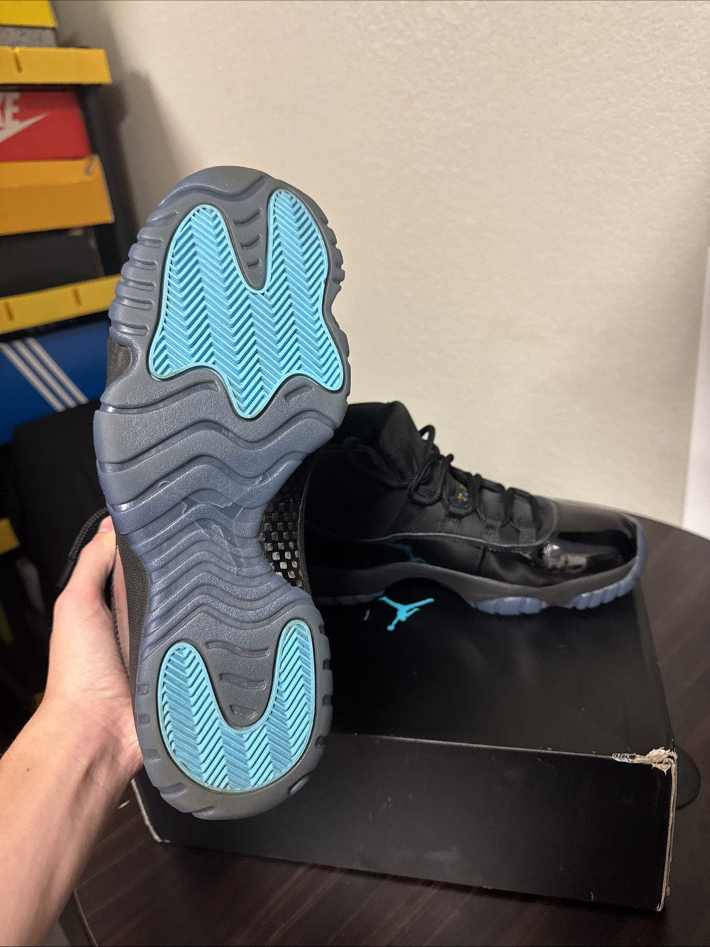 Men's Nike Air Jordan 11 Retro Gamma Blue Black CT8012-047 Size 11.5 Used - product image from the listing.