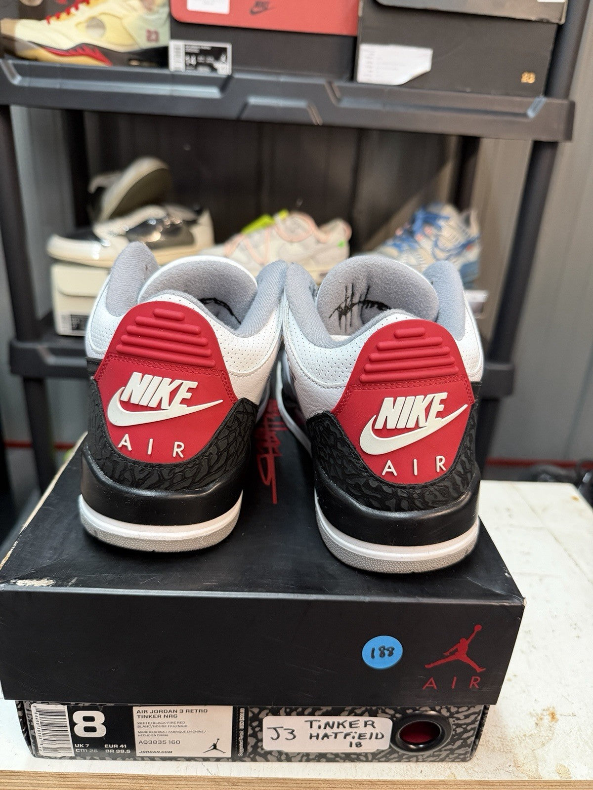 Jordan 3 Retro NRG Tinker 2018 - Size 8 - product image from the listing.