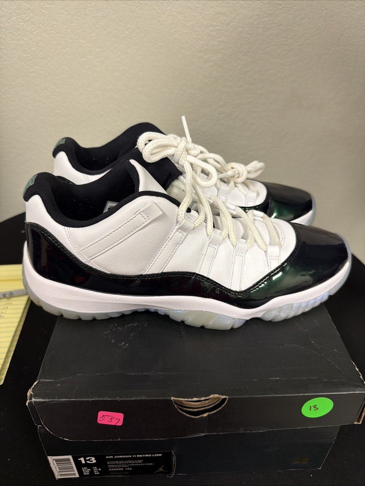 Air Jordan 11 Retro Low Emerald - Size 13 - product image from the listing.