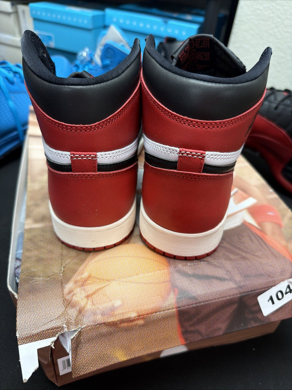 Men's Nike Air Jordan 1 High OG Shoe Black Toe Reimagined DZ5485-106 size 8.5 - product image from the listing.