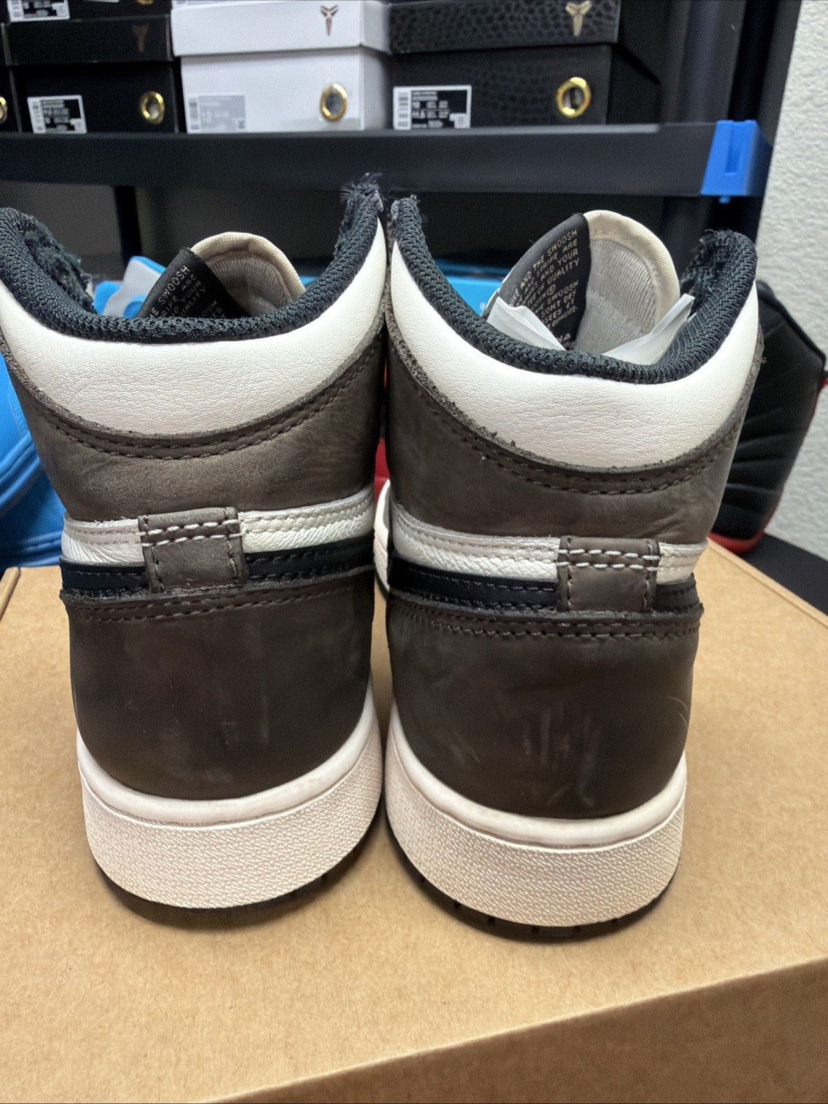 Shoes 5Y Sail/Dark Mocha-Black-Black - Air Jordan 1 Retro High - product image from the listing.