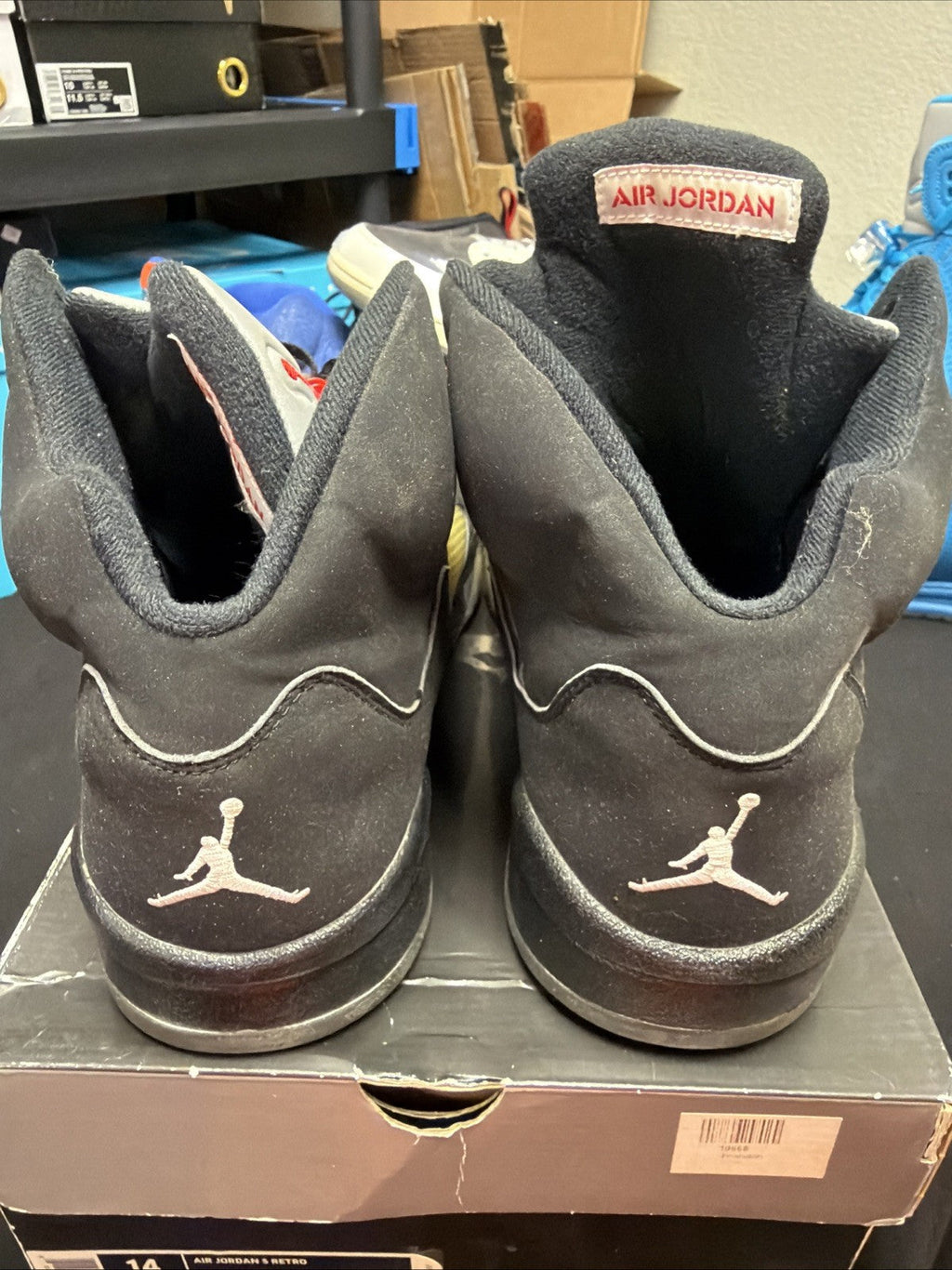 Air Jordan 5 Retro 2007 Black Metallic - Size 14 - product image from the listing.