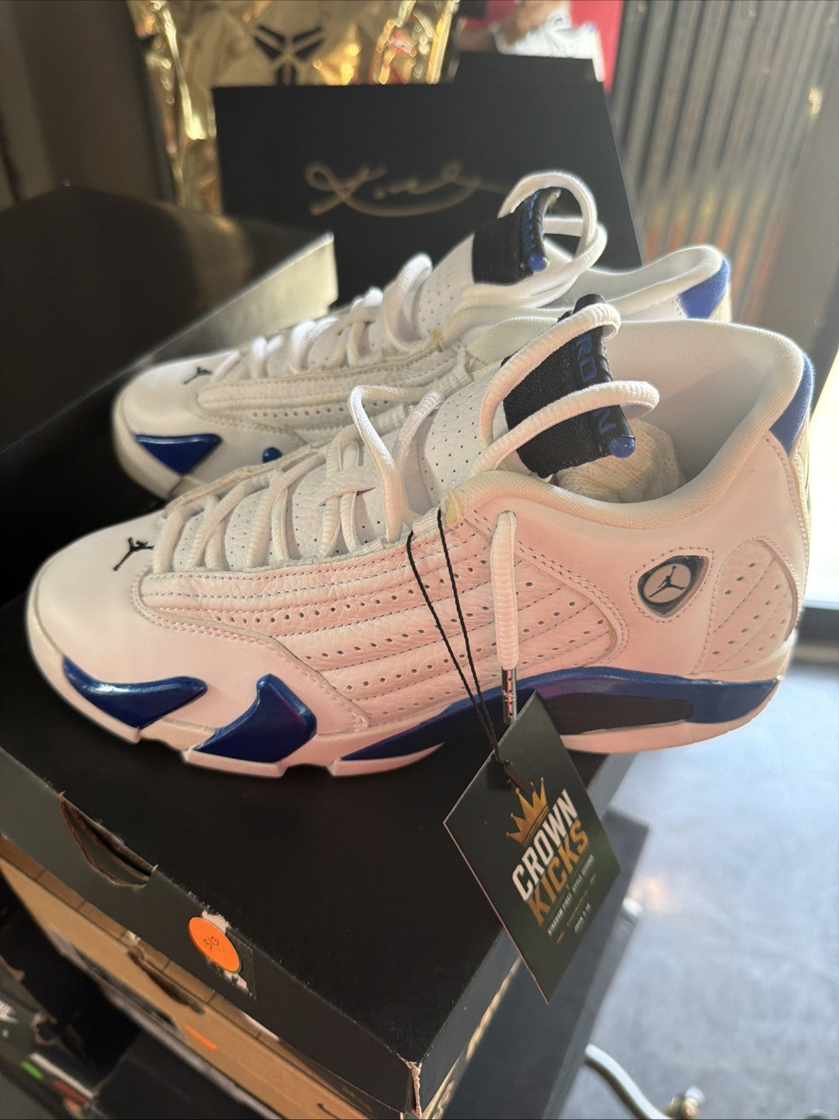 "Hyper Royal" Air Jordan 14 Retro (2020) (GS) Sneakers Unisex Youth Kids Young - product image from the listing.
